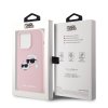 Karl Lagerfeld Liquid Silicone Double Heads Magsafe Zadní Kryt pro iPhone 14 Pro Pink