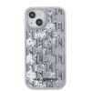 Karl Lagerfeld Liquid Glitter Monogram Gradient Zadní Kryt pro iPhone 14 White