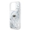 Karl Lagerfeld Liquid Glitter Karl Head MagSafe Zadní Kryt pro iPhone 15 Pro Max Transparent
