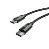 MONK® pletený nylonový kabel USB-C na USB-C 1m černý