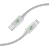 MONK® pletený nylonový kabel USB-C na Lightning 1m bílý