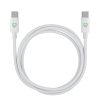 MONK® pletený nylonový kabel USB-C na USB-C 2m bílý
