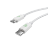 MONK® pletený nylonový kabel USB-C na USB-C 2m bílý