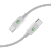MONK® pletený nylonový kabel USB-C na USB-C 2m bílý