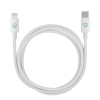 MONK® pletený nylonový kabel USB-C na Lightning 2m bílý