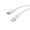 MONK® pletený nylonový kabel USB-C na Lightning 2m bílý