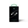 MONK® pletený nylonový kabel USB-C na USB-C 2m černý