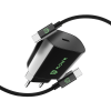 MONK® rychlonabíjecí set 25W adaptér s kabelem USB-C na USB-C 1m 60W černý