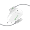 MONK® rychlonabíjecí set 25W adaptér s kabelem USB-C na USB-C 1m 60W bílý