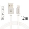 DATOVÝ KABEL SWISSTEN TEXTILE USB / LIGHTNING MFi 1,2 M STŘÍBRNÝ