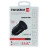 SWISSTEN CL ADAPTÉR POWER DELIVERY USB-C + QUICK CHARGE 3.0 36W METAL STŘÍBRNÝ