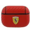 Karbonový kryt pro AirPods Pro - Ferrari Carbon -  Red