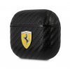 Karbonový kryt pro AirPods 3 - Ferrari Carbon - Černý