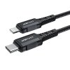 Nabíjecí a datový kabel 30W (3A) ~ AceFast C4-01 ~ USB-C/Lightning 1,8m MFi - Černá
