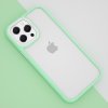 Průhledný kryt s barevným okrajem - iPhone 13 - Pastelově zelená