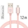 Datovy kabel SWISSTEN Textile Lightning mfi 1 2m ruzovo zlaty