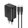 Rychlonabíječka 65W ~ AceFast A13 ~ 2x USB-C + 1x USB-A - Černý
