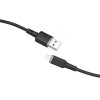 Silikonový nabíjecí a datový kabel 2,4A ~ AceFast C2-02 ~ USB/Lightning 1,2m MFi - Černá