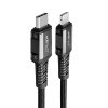 Nabíjecí a datový kabel 30W (3A) ~ AceFast C1-01 ~ USB-C/Lightning 1,2m MFi - Černá