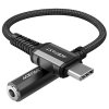 Redukce ~ AceFast C1-07 ~ USB-C/3,5mm Jack MFi - Černá