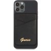 Peněženka s příchytem MagSafe - Guess - Saffiano Cardslot Metal Logo - Black