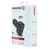 Autoadaptér do zapalování - Swissten - 3x USB-A - 15W - Černý