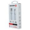 Datový kabel - Swissten - Textile - USB-A na microUSB - 2M - Stříbrný