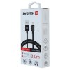 Datový kabel - Swissten - Textile - USB-A na Lightning - 3M - Černý