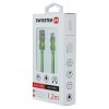 Datový kabel - Swissten - Textile - USB-A na Lightning - 1,2M - Zelený