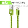 Datový kabel - Swissten - Textile - USB-A na Lightning - 1,2M - Zelený