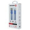 Datový kabel - Swissten - Textile - USB-A na Lightning - 1,2M - Modrý