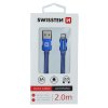 Datový kabel - Swissten - Textile - USB-A na Lightning - 2M - Modrý