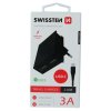 Adaptér - Swissten - USB-A na USB-C - 1,2m - Černý