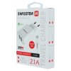 Adaptér - Swissten - USB-A na microUSB - 1,2m - Bílý