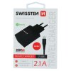 Adaptér - Swissten - USB-A na USB-C - 1,2m - Černý