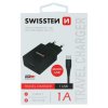 Adaptér - Swissten - USB-A na microUSB - 1,2m - Černý