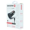 Autoadaptér do zapalování a nabíjecí kabel Lightning - Swissten - 2x USB-A - 10W - Černý