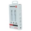Datový kabel - Swissten - Textile - USB-C na Lightning - 2M - Stříbrný