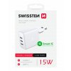 Adaptér - Swissten - 3x USB-A - 15W - Bílý