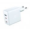 Adaptér - Swissten - 2x USB-C/USB-A - 70W - Bílý