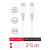 Datový kabel - Swissten - Textile - USB-C na USB-C - 2,5M - 100W - Bílý