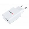 Adaptér - Swissten - USB-A/USB-C - 30W - Bílý
