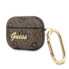 Guess 4G Script PC/PU Pouzdro pro Airpods Pro Brown