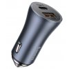 Baseus TZCCJD-0G Golden Contactor Nabíječka do auta Dual Quick Charger USB 40W Dark Grey