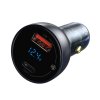 Baseus CCKX-C0G Particular Nabíječka do Auta Digital Display 2xUSB 65W Gray