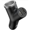 Baseus CCALL-YX01 Nabíječka do Auta Y Type 2xUSB + Extender Black