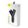 Baseus CCALL-YX01 Nabíječka do Auta Y Type 2xUSB + Extender Black