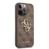 Guess PU 4G Metal Logo Zadní Kryt pro iPhone 13 Pro Brown
