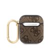 Guess 4G Script PC/PU Pouzdro pro Airpods 1/2 Brown