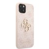 Guess PU 4G Metal Logo Zadní Kryt pro iPhone 13 Pink